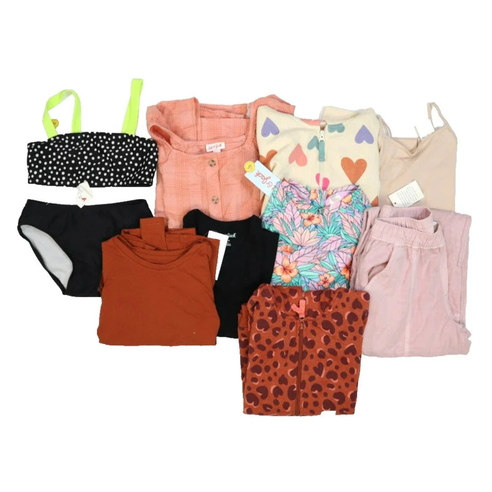 Cat & Jack Bulk Lot Of 10 Girls Size Medium 7/8 Mixed Season Tops Bottoms